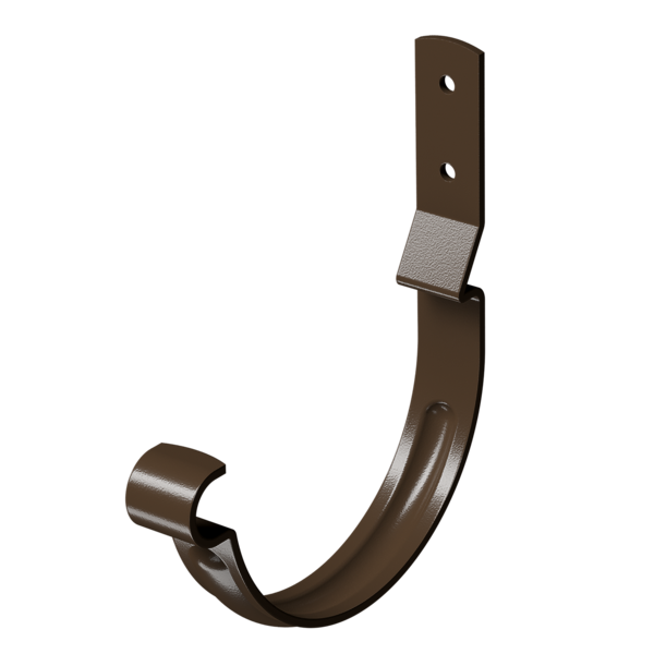 Карнизный крюк для желоба короткий (гнутый) Stal Standard, коричневый - 1