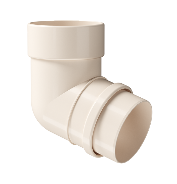 Колено водосточное 72˚ Lux, латте - 1
