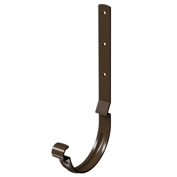 Карнизный крюк для желоба длинный Stal Standard, коричневый - 1